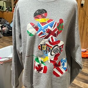 Epcot Graphic Women's Gray Sweater
